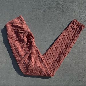 Forever 21 Nude Pink Honeycomb High Waist Workout Leggings